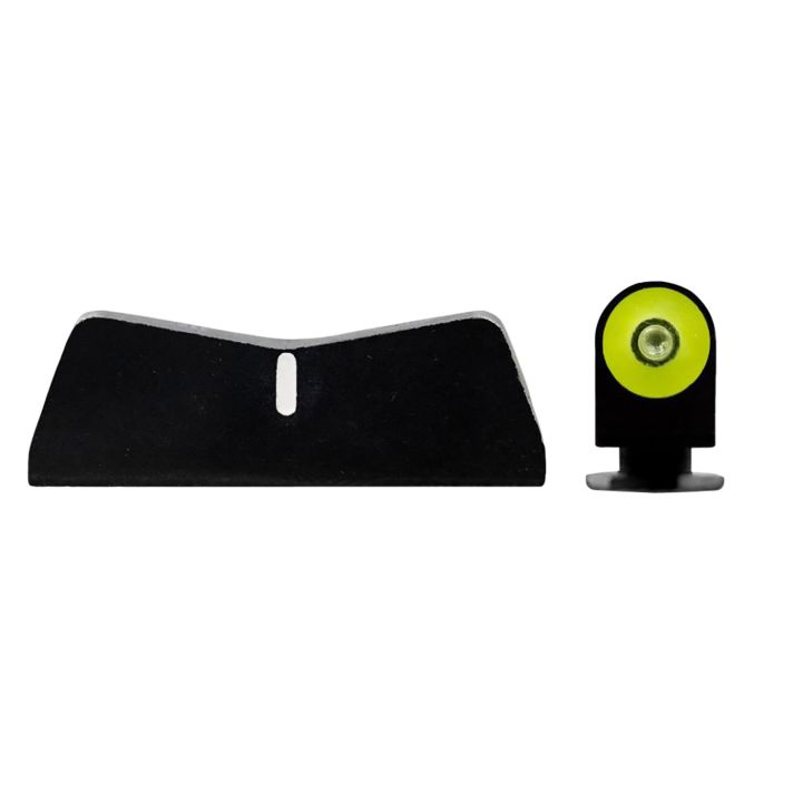 XS Sights GL0011P3Y DXT2 Big Dot Night Sights fits GlockBlack | Green Tritium Yellow Outline Front Sight White StripeRear Sight