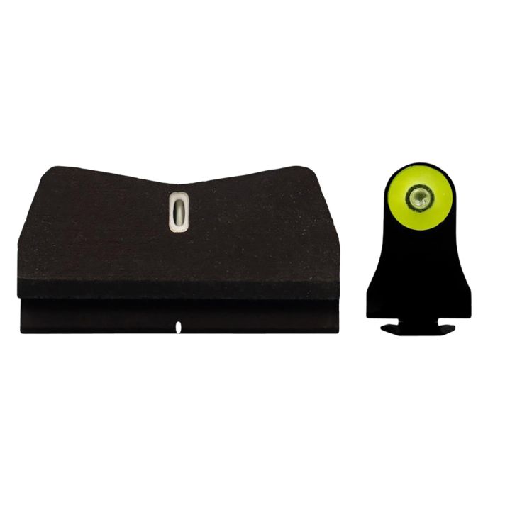 XS Sights GL0015P5Y DXT2 Big Dot Night Sights fits GlockBlack | Green Tritium Yellow Outline Front Sight Green Tritium White Outline Bar Rear Sight