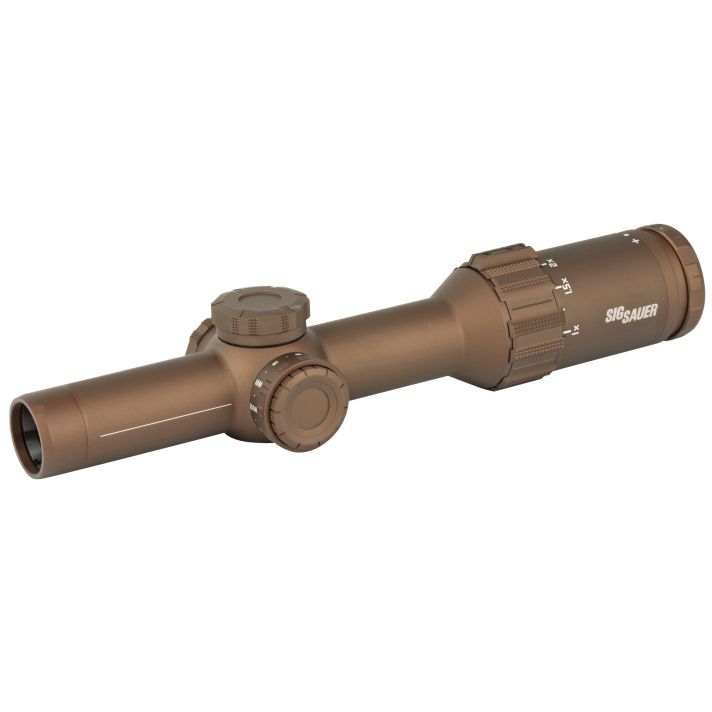 Sig Sauer Electro-Optics SOT61239 Tango6TFlat Dark Earth 1-6x24mm 30mm Tube Illuminated DWLR6 Reticle