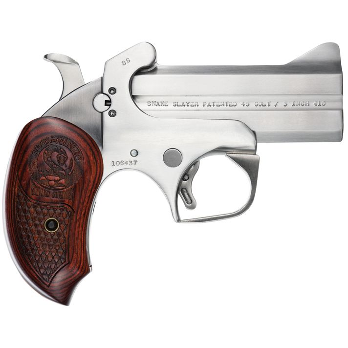 Bond Arms BASS Snakeslayer Original 45 Colt (Long Colt) 410 Gauge 2rd Shot 3.50" Stainless w/Rosewood Grips