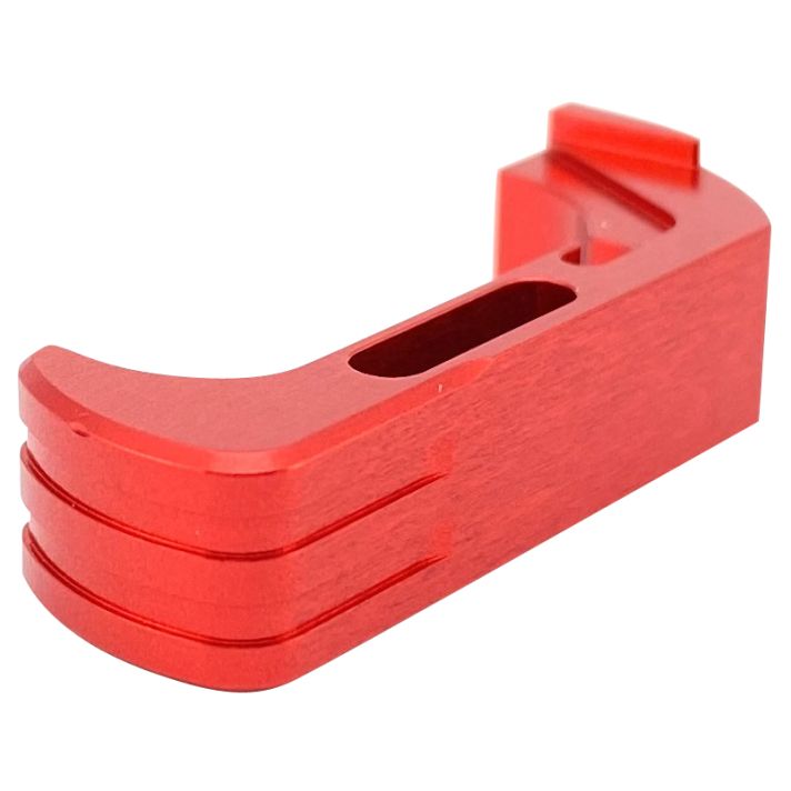 Cross Armory CRG5MCRD Mag CatchExtended Compatible w/Glock Gen4-5 Red Anodized Aluminum