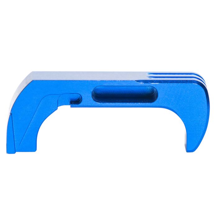Cross Armory CRG5MCBL Mag CatchExtended Compatible w/Glock Gen4-5 Blue Anodized Aluminum