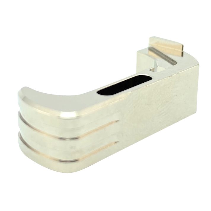 Cross Armory CRG5MCSV Mag CatchExtended Compatible w/Glock Gen4-5 Silver Anodized Aluminum