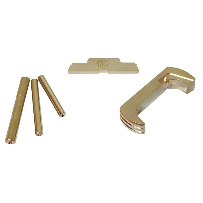 Cross Armory CRG5OKSV 3 Piece KitExtended Compatible w/Glock 17/19/26/34 Gen5 Silver Anodized Steel/Aluminum