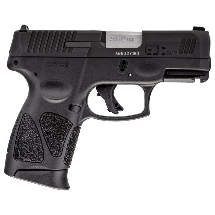 Taurus 1G3C931MA G3C *MA Compliant 9mm Luger Caliber with 3.26" Barrel, 10+1 Capacity, Black Finish Picatinny Rail Frame, Serrated Matte Black Tenifer Steel Slide & Polymer Grip Includes 3 Mags