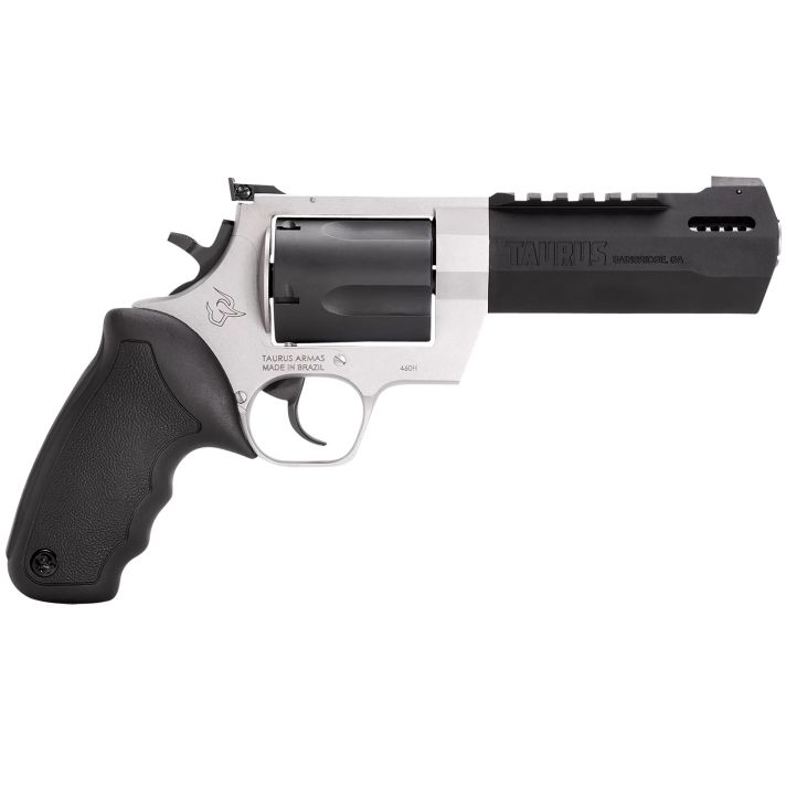 Taurus 2460055RH Raging Hunter460 S&W Mag 5rd 5.12" Matte Black Oxide Cylinder & Barrel Matte Stainless Steel Frame Black Rubber with Integrated Cushion Insert Grip
