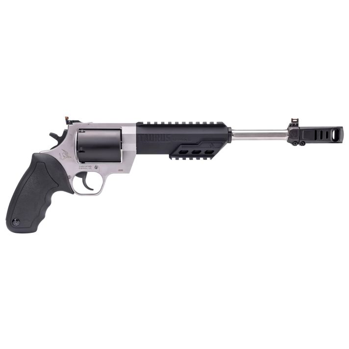 Taurus 2460105RH Raging Hunter460 S&W Mag 5rd 10.50" Matte Black Oxide Barrel & Cylinder Matte Stainless Steel Frame Black Rubber with Integrated Cushion Insert Grip