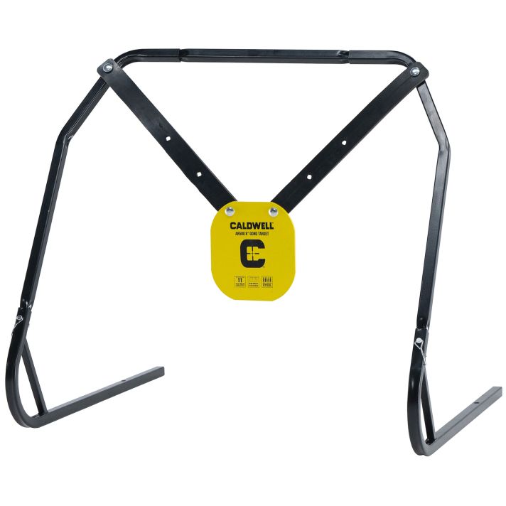 Caldwell 1140016 Gong & Target Stand8" Yellow AR500 Steel Gong Hanging Includes XL Strap Hangers