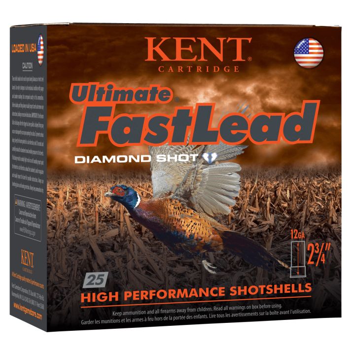 Kent Cartridge K122UFL364 Ultimate Fast Lead 12Gauge 2.75" 1 1/4oz 4Shot 25 Per Box/10 Case