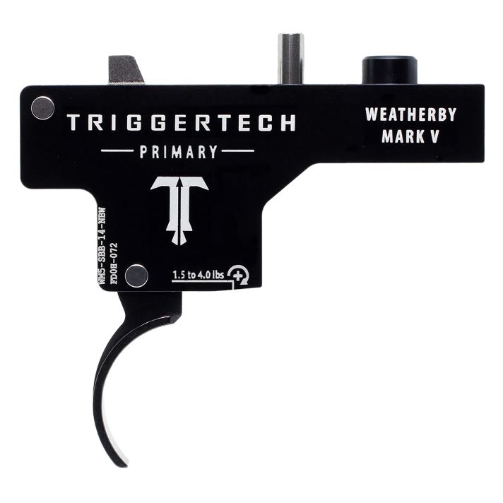 TriggerTech WM5SBB14NBW PrimarySingle-Stage Curved Trigger with 1.50-4 lbs Draw Weight & Black PVD Finish for Weatherby Mark V