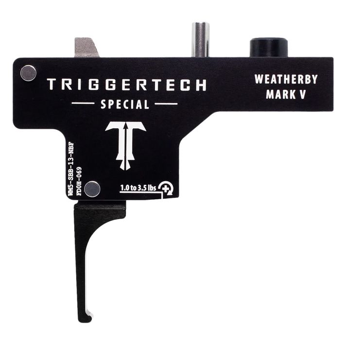 TriggerTech WM5SBB13NBF SpecialSingle-Stage Flat Trigger with 1-3.50 lbs Draw Weight & Black PVD Finish for Weatherby Mark V