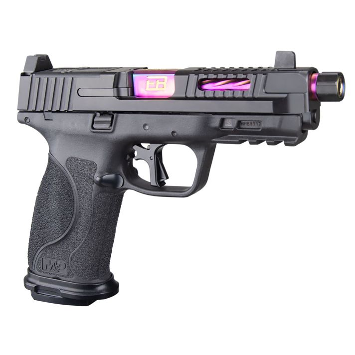 Ed Brown MPF2 Fueled M&P F2 9mm Luger 17+1 4.25" Purple Match Grade Threaded Barrel, Polymer Frame w/Picatinny Accessory Rail, Serrated/Optic Cut Stainless Steel Slide w/Nitride Finish, Polymer Grip