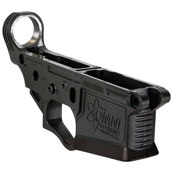 ATI ATIGLOW200 Omni Hybrid Stripped Lower Multi-Caliber Black Anodized Finish Polymer Material with Mil-Spec Dimensions for AR-15
