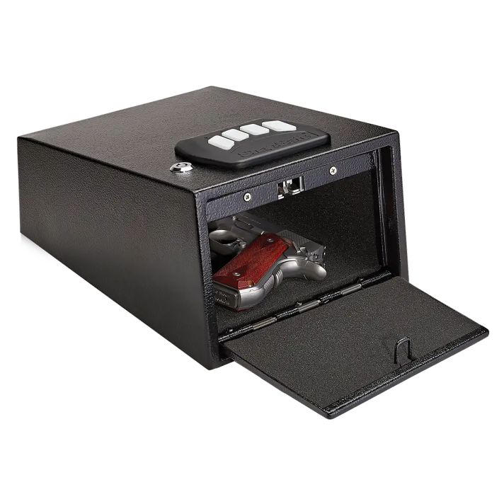 SnapSafe 75433 SnapSafe Keypad Vault Keypad/Key Entry Black Holds 1 Handgun Steel