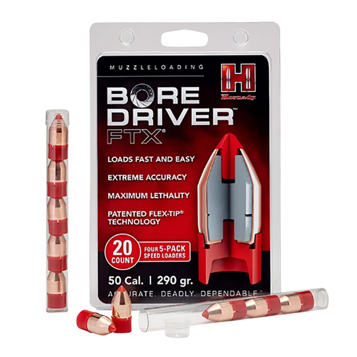 Hornady 67713 Bore Driver FTX 50Cal Flex Tip eXpanding 290gr 20 Per Box/10 Case