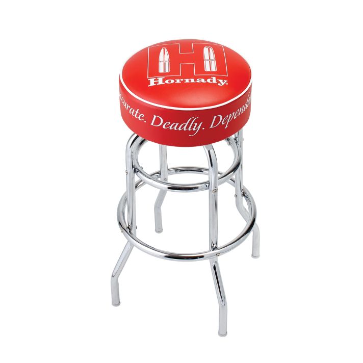 Hornady 99103 Reloading Bench Stool Chrome Red Chromed Steel Vinyl