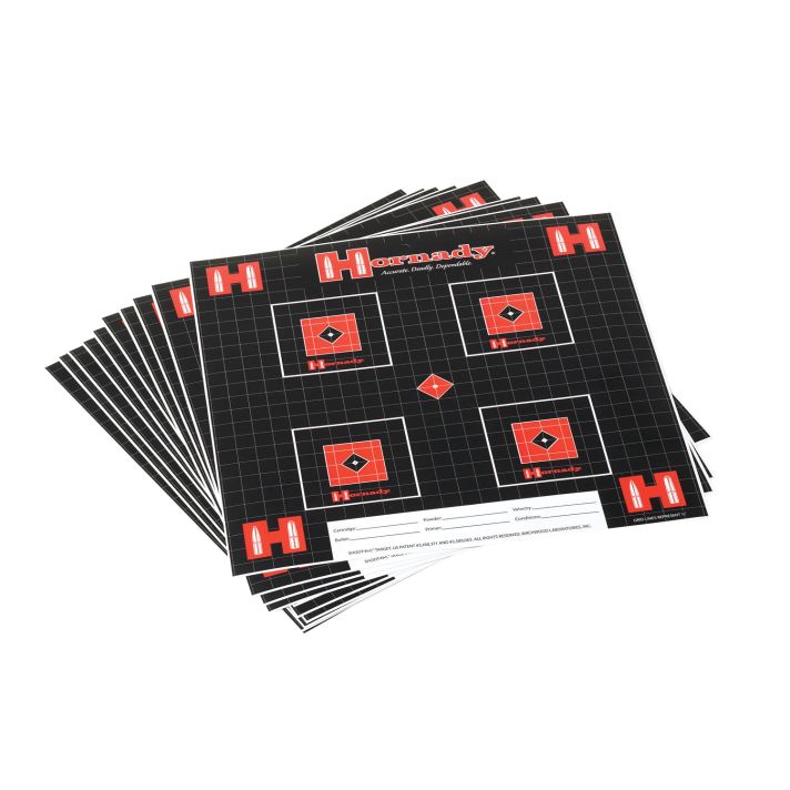 Hornady 9963 Lock-N-Load Target Grid Hanging Paper Black Red White 10 Pack