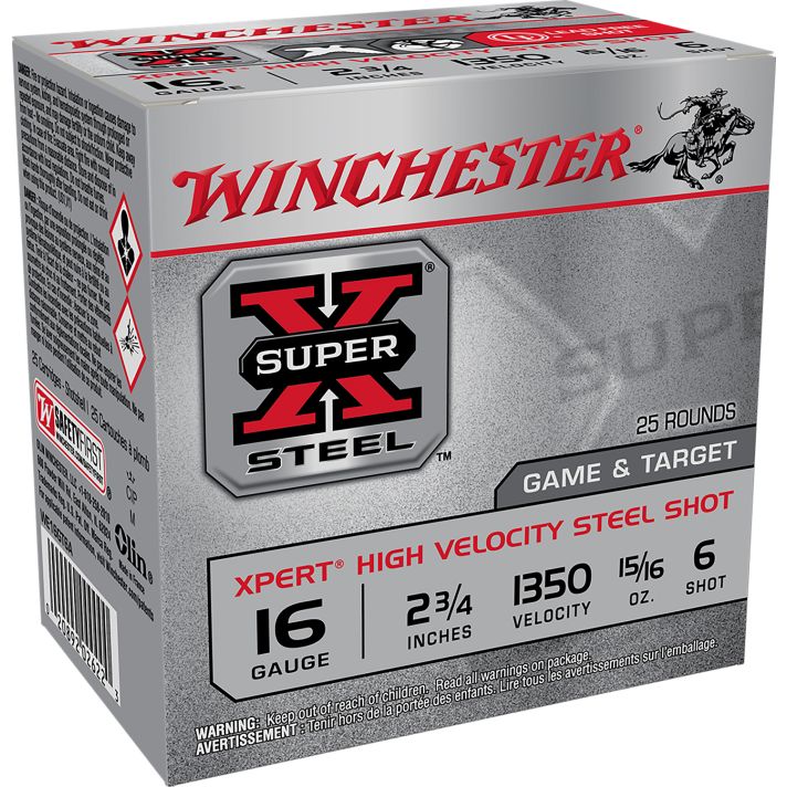 Winchester Ammo WE16GT6A Super X Xpert High Velocity 16Gauge 2.75" 15/16oz 6Shot 25 Per Box/10 Case
