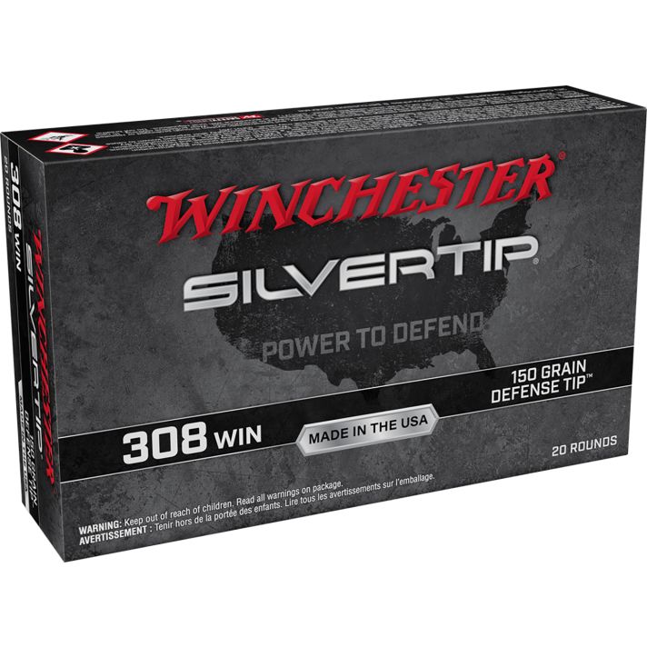 Winchester Ammo W308ST Silvertip308Win 150gr Defense Tip 20 Per Box/10 Case