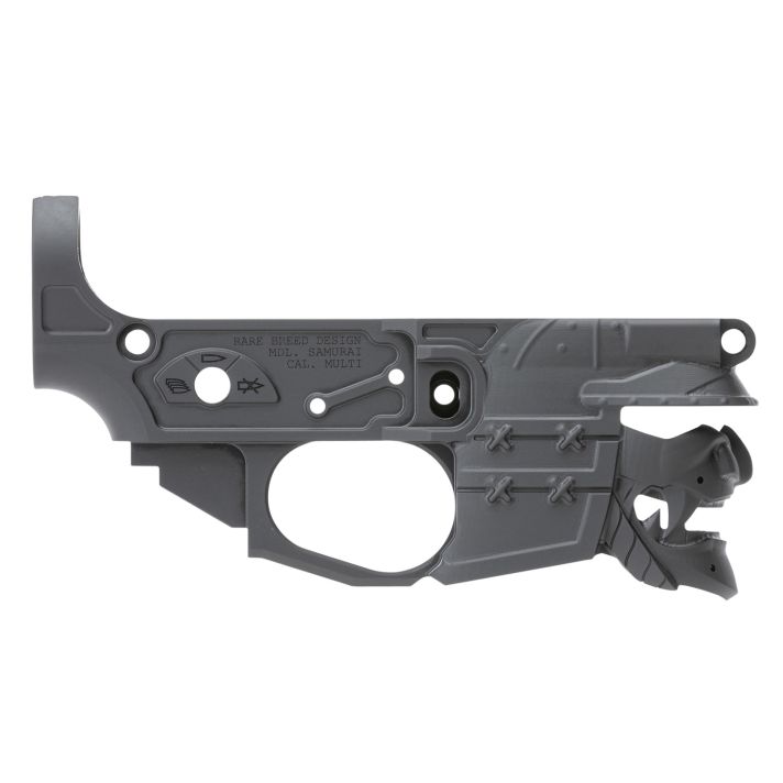 Spikes STLB630 Rare Breed Samurai Stripped Lower Receiver Multi-Caliber 7075-T6 Aluminum Black Anodized for AR-15