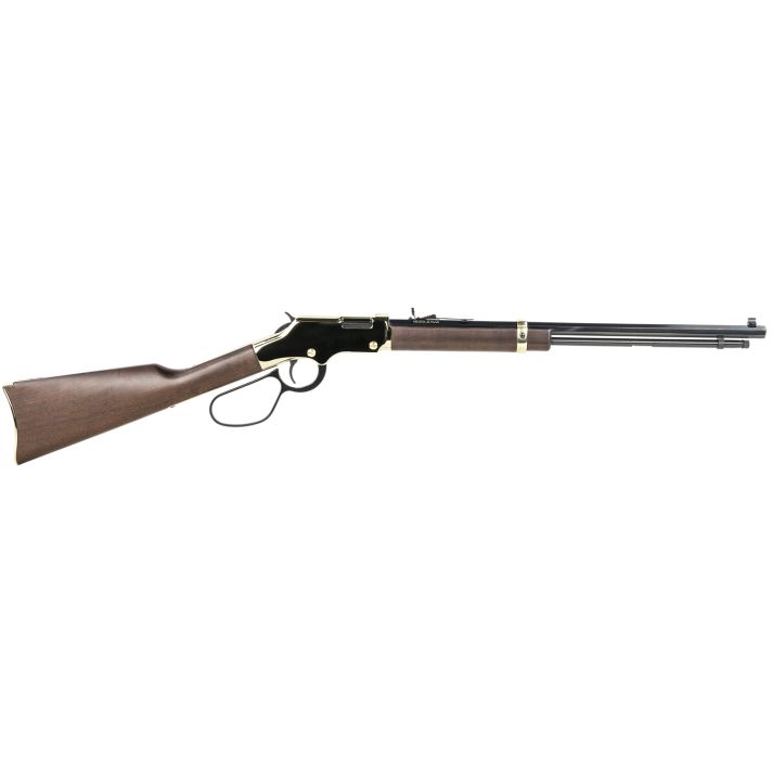 Henry H004L Golden Boy Large Loop 22 Short, 22 Long or 22 LR Caliber with 16 LR/21 Short Capacity, 20" Blued Barrel, Brasslite Metal Finish & American Walnut Stock Right Hand (Full Size)