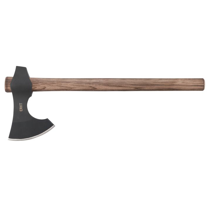 CRKT 2736 Berserker4.65" Blade 1055 Carbon Steel Blade/Tennessee Hickory Handle 19" Long Axe w/Hammer