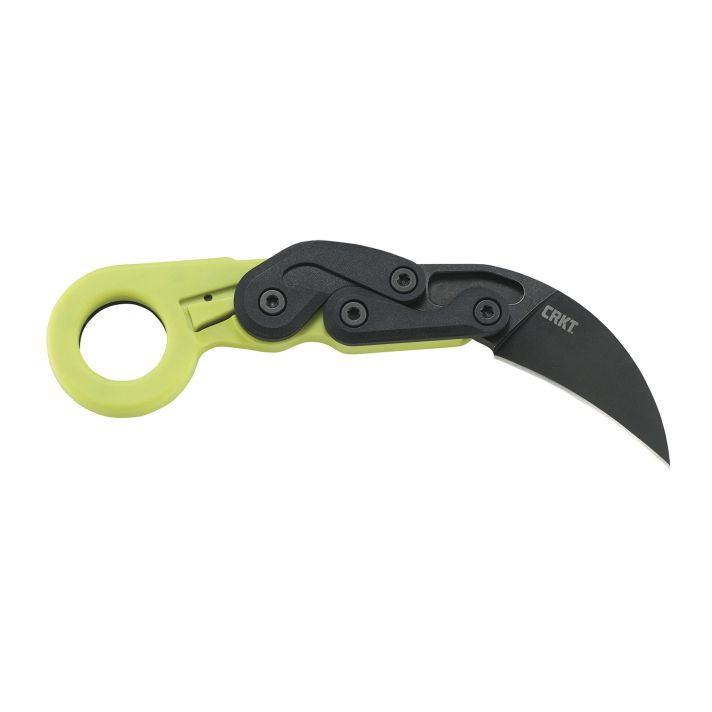 CRKT 4041G Provoke Zap 2.47" Folding Plain Black Stonewashed 4116 Stainless Steel Blade/Bright Green Grivory Handle Includes Pocket Clip
