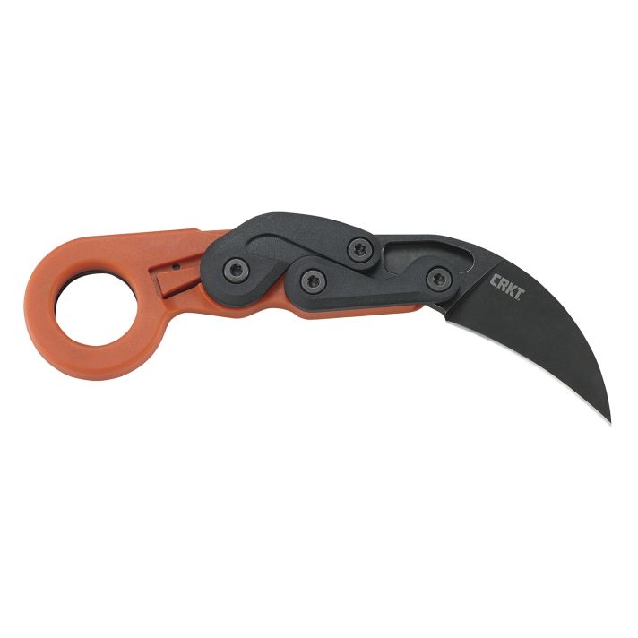 CRKT 4041O Provoke2.47" Folding Plain Black Stonewashed 4116 Stainless Steel Blade/Orange Grivory Handle Includes Pocket Clip