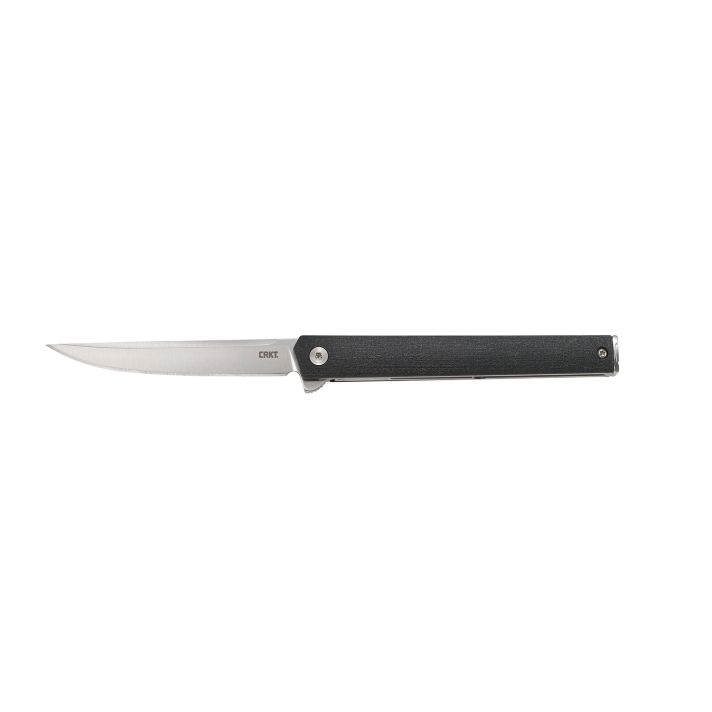 CRKT 7097 CEO3.35" Folding Plain Satin AUS-8A SS Blade/ Black GRN Handle Includes Pocket Clip