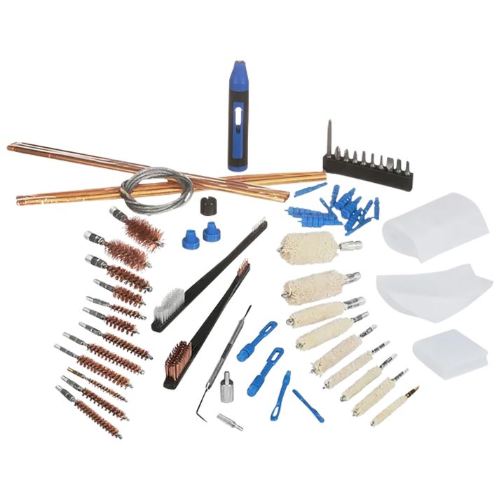 DAC 38296 Super Deluxe Universal Gun Cleaning Kit Multi-Caliber/62 Pieces Silver