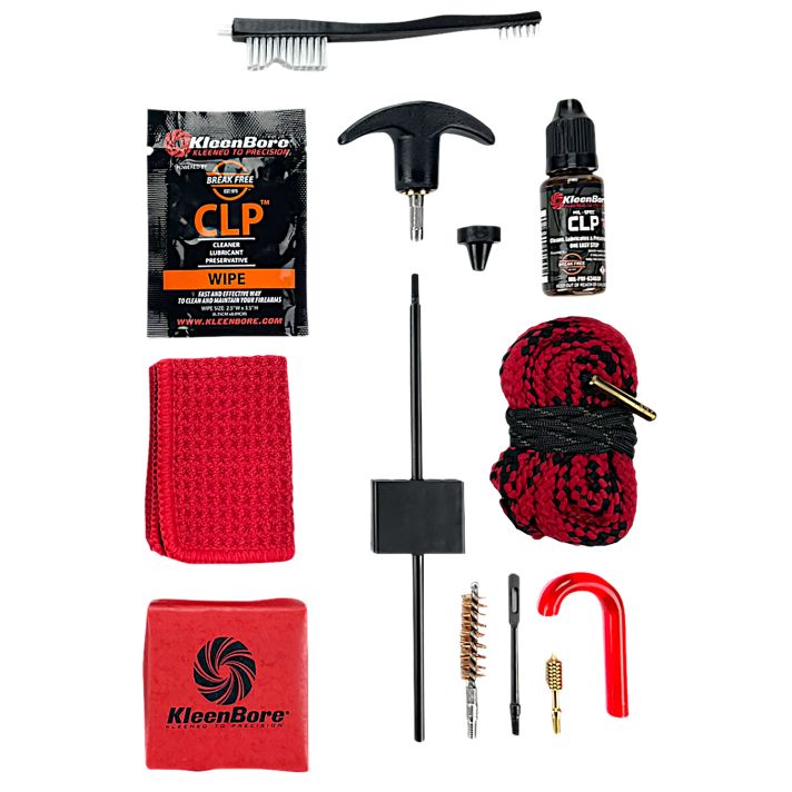 KleenBore KDS-556 Dual Kleen Rod & Pull Through Rope Cleaner .223/ 5.56mm Rifle 30" Steel Nylon Bristles Phosphor Bronze Bristles