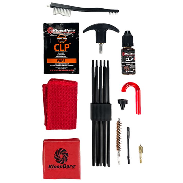 KleenBore K309 Rifle Classic Cleaning Kit .35/ 9mm PCC Cal Carbine Rifle Nylon Bristles Phosphor Bronze Bristles