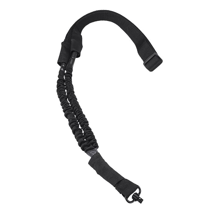 NcStar AQDBS1B VISM 1 Point Sling Black Nylon Strap w/Elastic Shock-Cord 46"-64" OAL Adjustable Bungee
