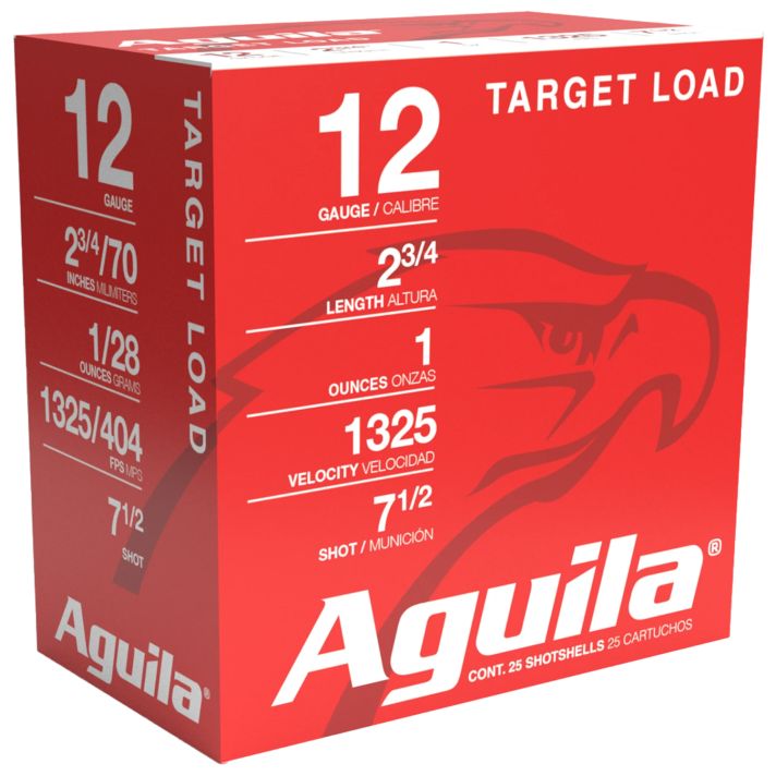 Aguila 1CHB1285 Sporting Clays High Velocity 12Gauge 2.75" 1oz 7.5Shot 25 Per Box/10 Case