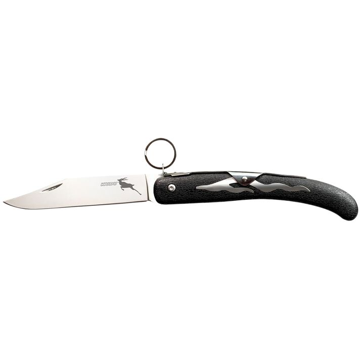 Cold Steel CS20KK Kudu4.25" Folding Plain Mirror Polished 5Cr15MoV SS Blade/ Black Woodgrain Zy-Ex Handle