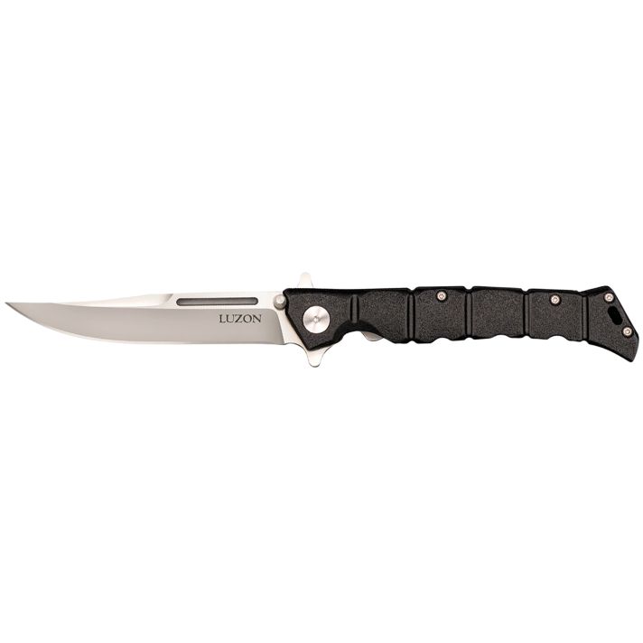 Cold Steel CS20NQL LuzonMedium 4" Folding Clip Point Plain 8Cr13MoV SS Blade/Black GFN Handle Features Safety Switch Includes Pocket Clip