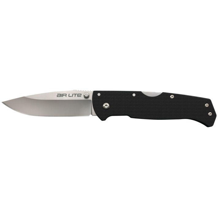 Cold Steel CS26WD Air Lite 3.50" Folding Drop Point Plain AUS-10A SS Blade/Black G10 Handle Includes Pocket Clip