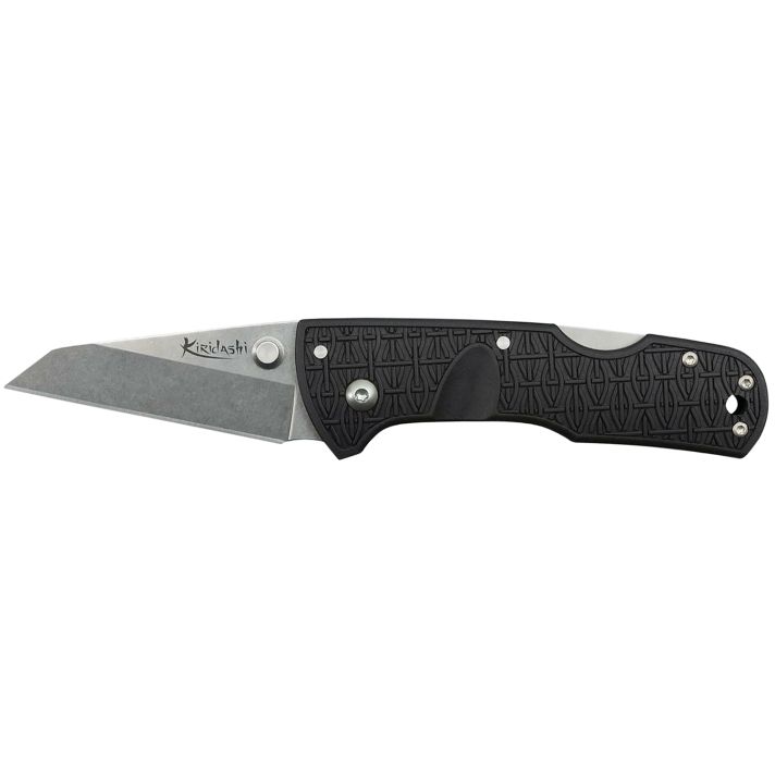 Cold Steel CS20KPL Kiridashi2.50" Folding Sheepsfoot Plain 4116 Stainless Steel Blade/Black Griv-Ex Handle Includes Pocket Clip
