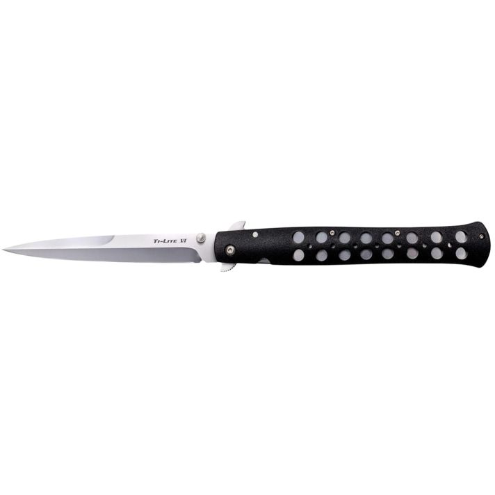 Cold Steel CS26SXP Ti-Lite6" Folding Spear Point Plain AUS-8A SS Blade/Black Zy-Ex Handle Includes Pocket Clip