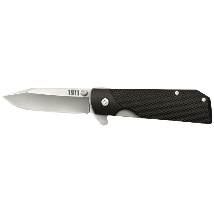 Cold Steel CS20NPJAA 19113" Folding Clip Point Plain 4034 SS Blade/Black Checkered Griv-Ex Handle Includes Pocket Clip
