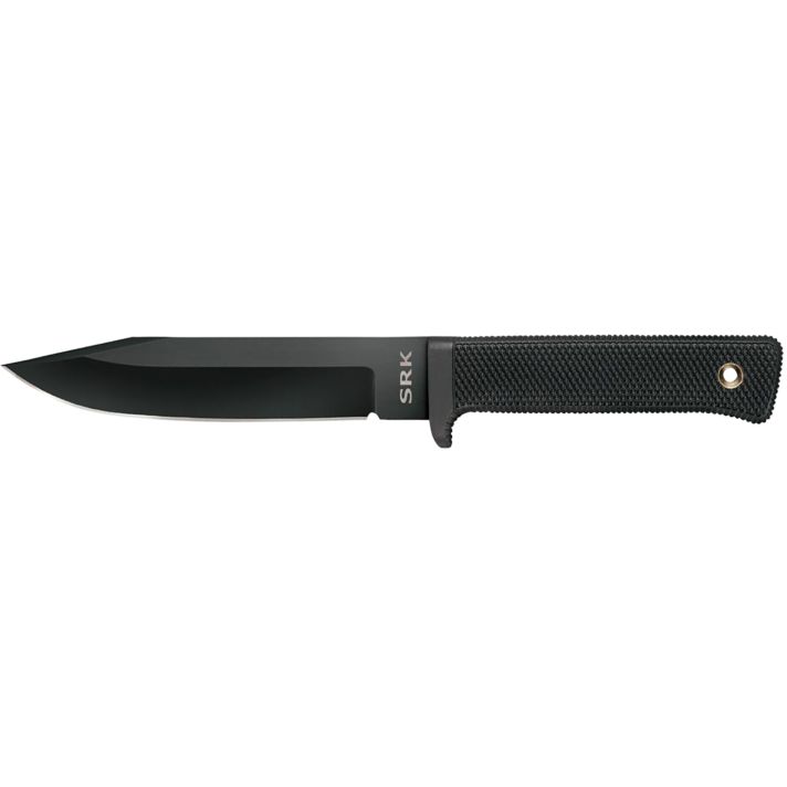 Cold Steel CS49LCK SRK6" Fixed Clip Point Plain Black Tuff-Ex Finish SK-5 Steel Blade, 4.75" Black Kray-Ex Handle, Includes Sheath