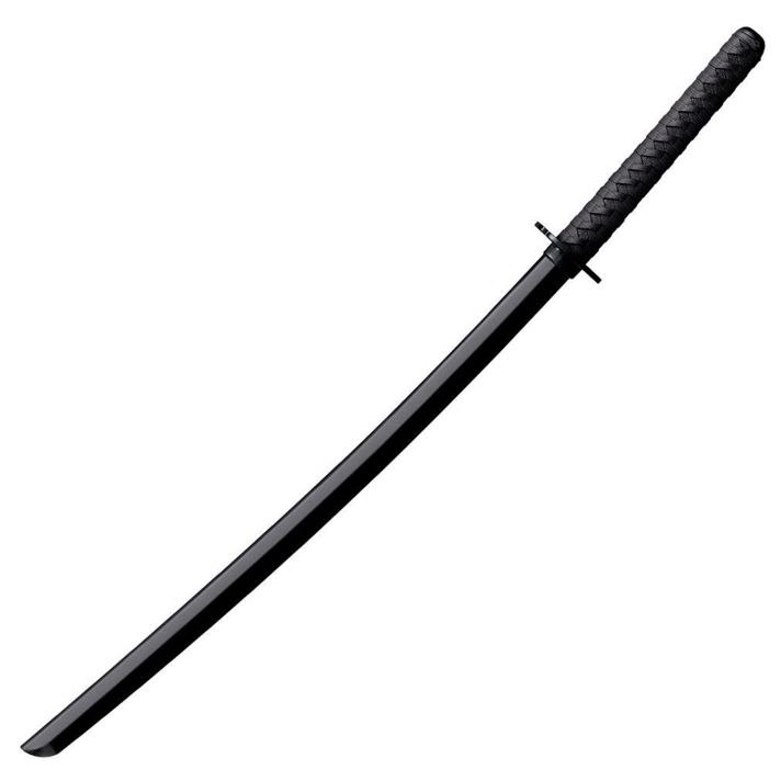Cold Steel CS92BKKC Bokken Training Sword 30" Fixed Plain Black Polypropylene Blade 11.50" Black Imitation Cord Wrap Polypropylene Handle