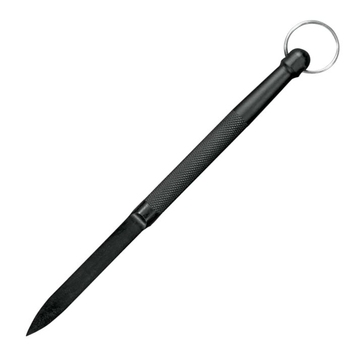 Cold Steel CS92DD Delta Dart3.38" Fixed Plain Black knurled w/Lanyard Ring Zy-Ex Handle