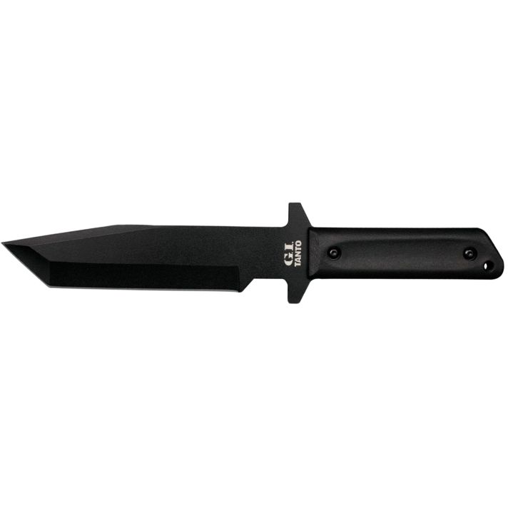 Cold Steel CS80PGTK G.I.7" Fixed Tanto Plain Black Rust Resistant Finish 1055 Carbon Steel Blade/Black Polypropylene Scales Handle Includes Sheath