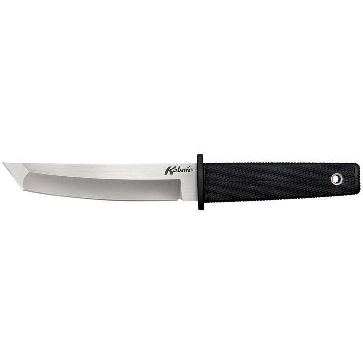Cold Steel CS17T Kobun5.50" Fixed Tanto Plain AUS-8A SS Blade/Black Deep Checkered Kray-Ex Handle Includes Belt Clip/Sheath