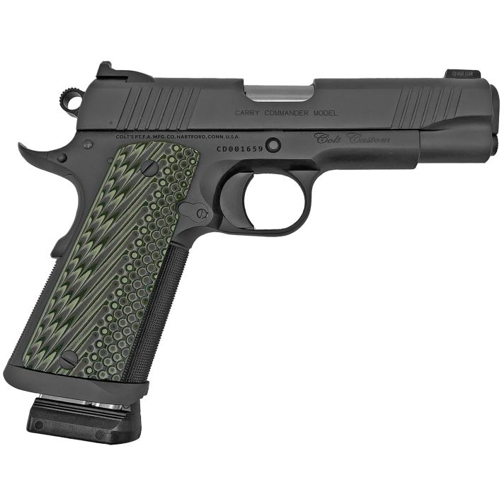 Colt Mfg O4042CS Limited 1911 CustomCarry 9mm Luger 7+1 4.25" Black National Match Barrel, Decobond Smoke Gray Serrated Steel Slide & Frame w/Beavertail, Gray G10 Grip, Ambidextrous