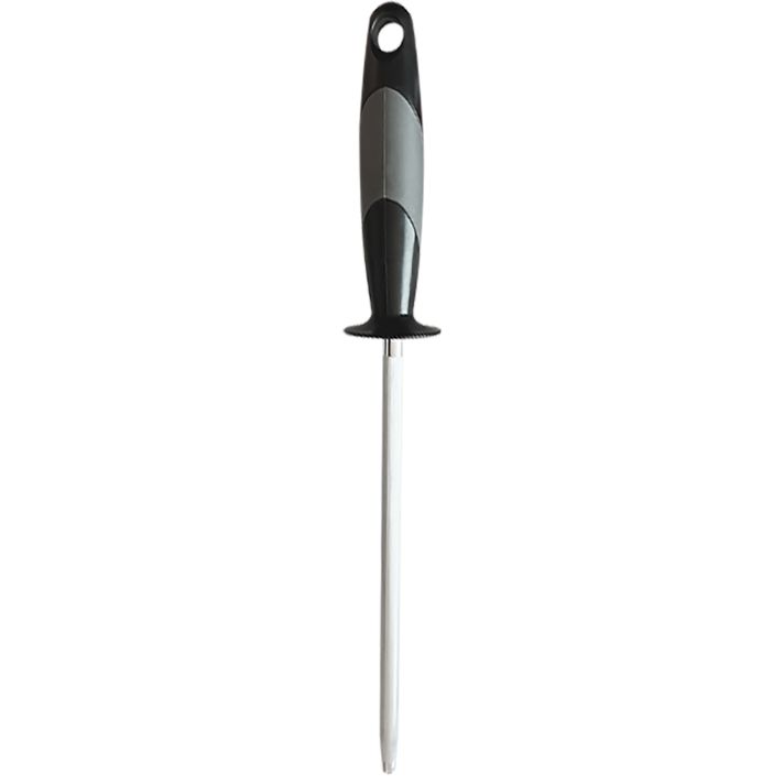 AccuSharp 032C Sharpening Steel9" Black Overmolded Rubber Handle Steel