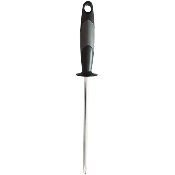 AccuSharp 034C Sharpening Steel9" Diamond Steel Black Overmolded Rubber Handle Steel
