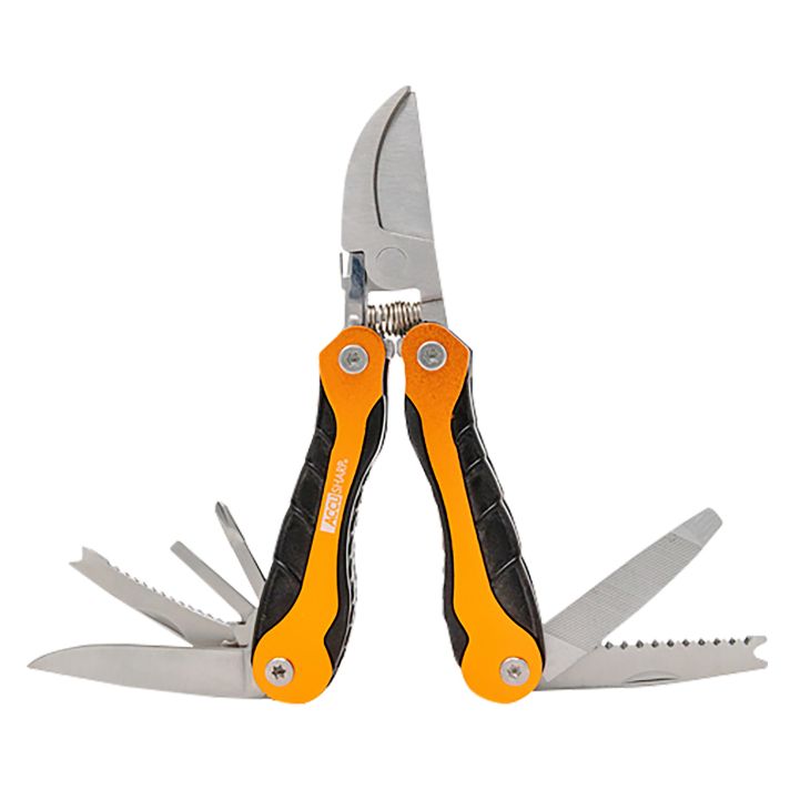 AccuSharp 085C Sportsman'sBlack/Orange Folding Plain Blade Includes Nylon Case with Belt Clip