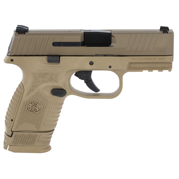 FN 66100818 509 Compact 9mm Luger 3.70" Barrel 12+1 Or 15+1, Flat Dark Earth Polymer Frame With Mounting Rail, Flat Dark Earth Stainless Steel Slide,No Manual Safety